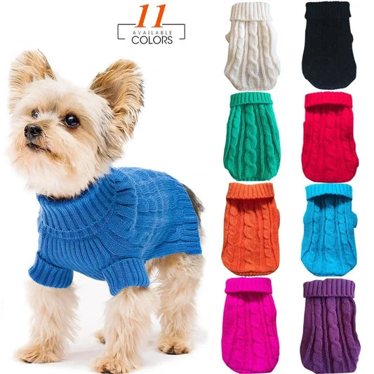 Dog Winter Clothes Knitted Pet Clothes For Small Medium Dogs, Chihuahua Puppy Pet Sweater/Yorkshire Pure Dog Sweater Ropa Perro