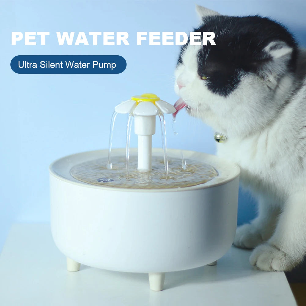 1200ml Pet Drinking Dispenser Drinker USB Cats Water Filter Auto Filter