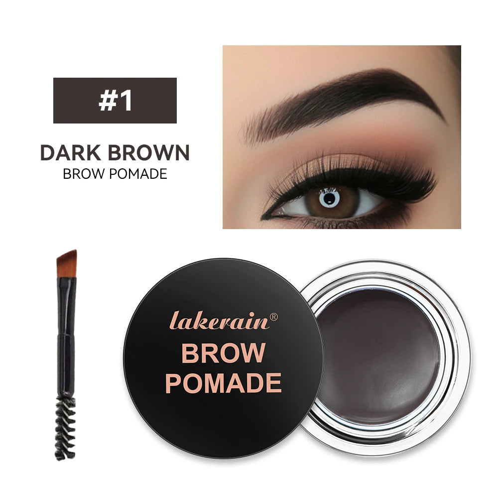 Long-lasting Eyebrow Enhancers Makeup, 6 Colors Waterproof 3D Natural Eyebrow Pomade Eyebrow Gel with Brush, Professional Makeup