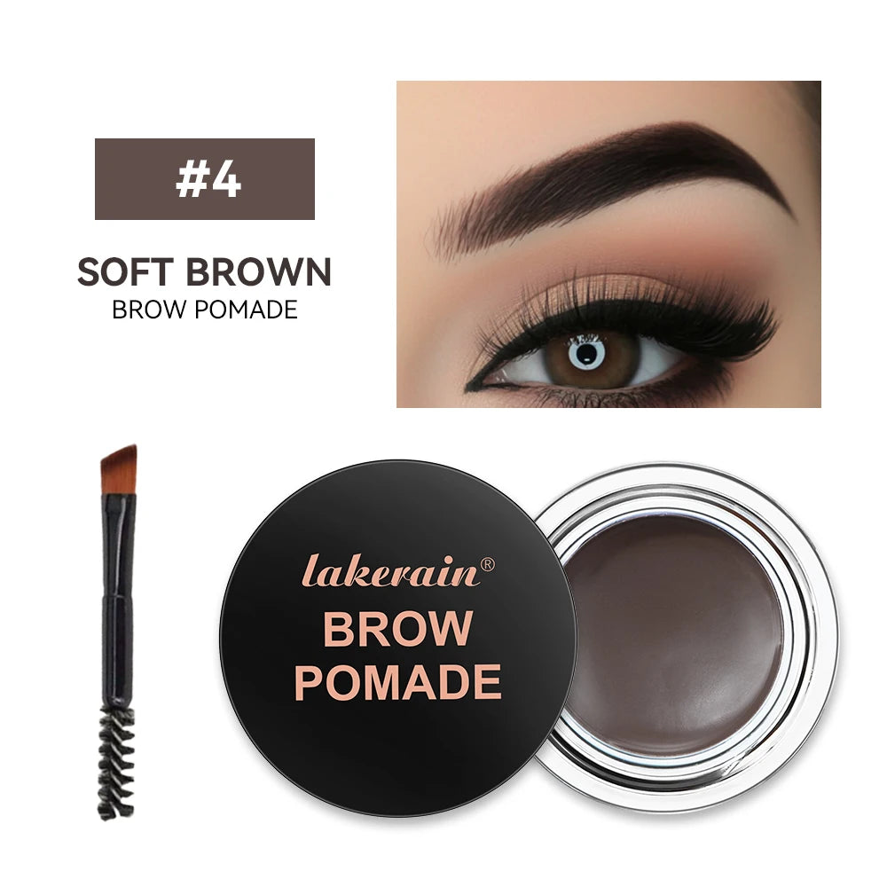 Long-lasting Eyebrow Enhancers Makeup, 6 Colors Waterproof 3D Natural Eyebrow Pomade Eyebrow Gel with Brush, Professional Makeup