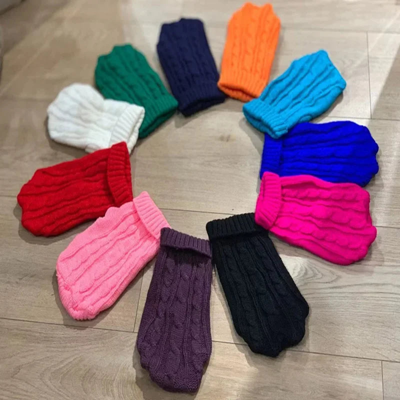Dog Winter Clothes Knitted Pet Clothes For Small Medium Dogs, Chihuahua Puppy Pet Sweater/Yorkshire Pure Dog Sweater Ropa Perro