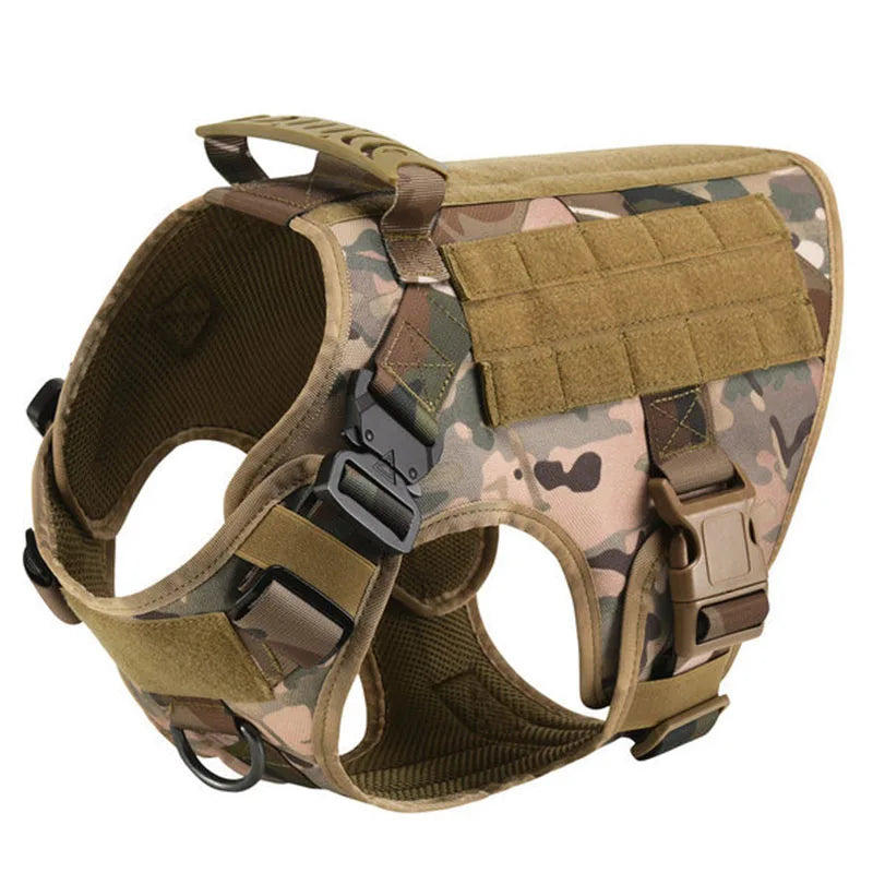 Large Dog Harness and Leash Set Pet German Shepherd and Malinois Training Walking Vest, Dog Harness and Collar for Medium and Large Dogs
