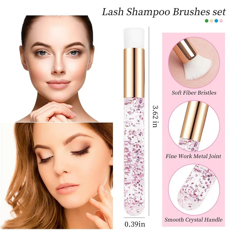 Wholesale 30/50pcs Eyelash Cleaning Brushes for Eyelash Extensions, Glitter Lash Shampoo Brushes. Nose Pore Cleansing Makeup Tools