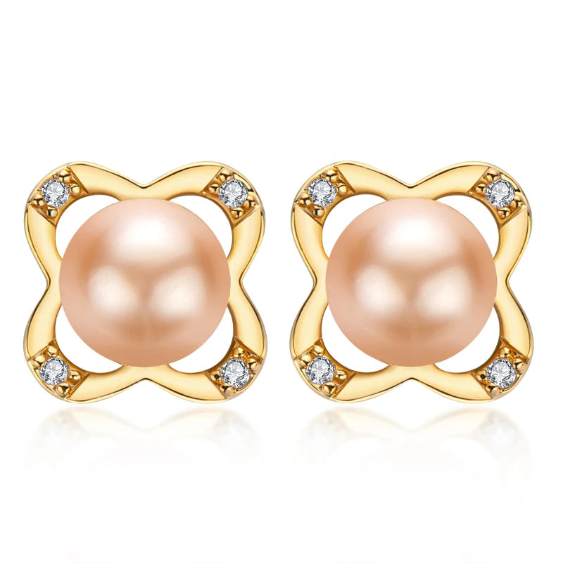 Real Natural Freshwater Pearl Earrings