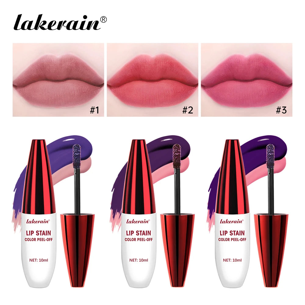 Peel Off Lip Gloss, Matte Natural Mist Lip Tinted, Waterproof Long Lasting Lipstick, Tear Contour Stain Cosmetic