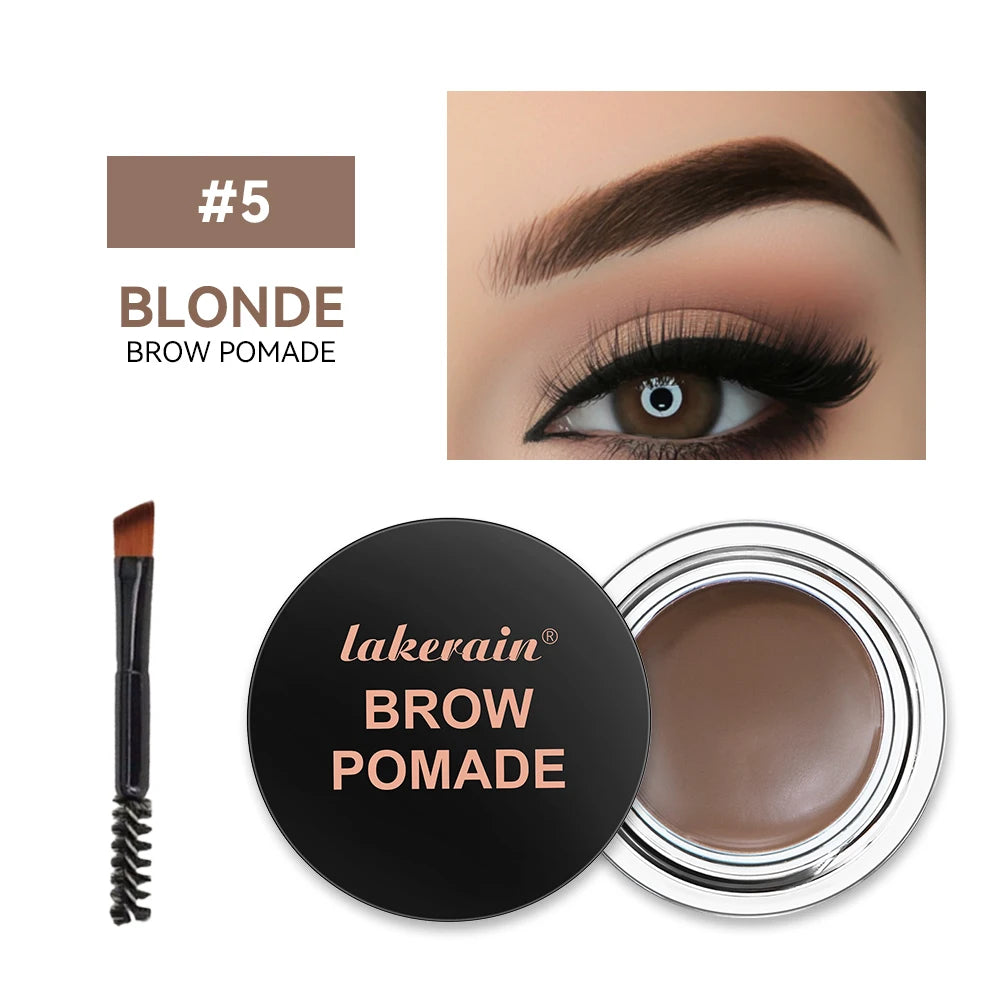 Long-lasting Eyebrow Enhancers Makeup, 6 Colors Waterproof 3D Natural Eyebrow Pomade Eyebrow Gel with Brush, Professional Makeup