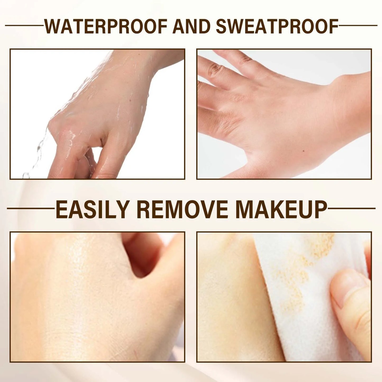 Jaysuing Liquid Foundation, Temperature Color Changing, Waterproof no Creasing Long-lasting Moisturizing.