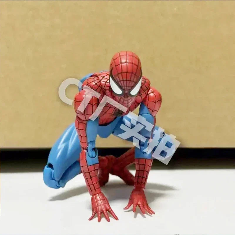 Spiderman Mafex 185 Classic Spider-Man Action Figure, Anime Model Toys 15cm