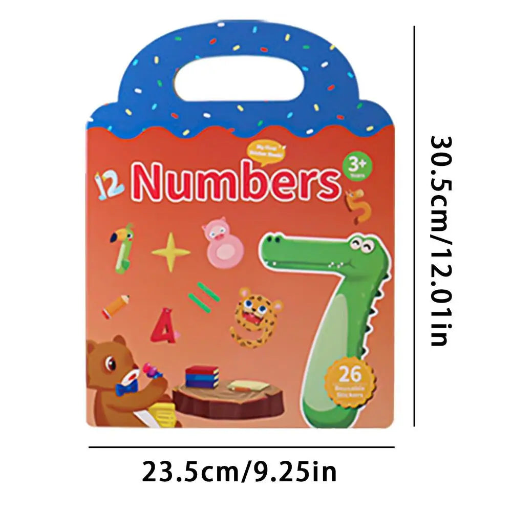 Reusable Sticker Book Cartoon DIY Puzzle, Educational Cognition Learning Toys, Cute Stickers, For Children Age 3