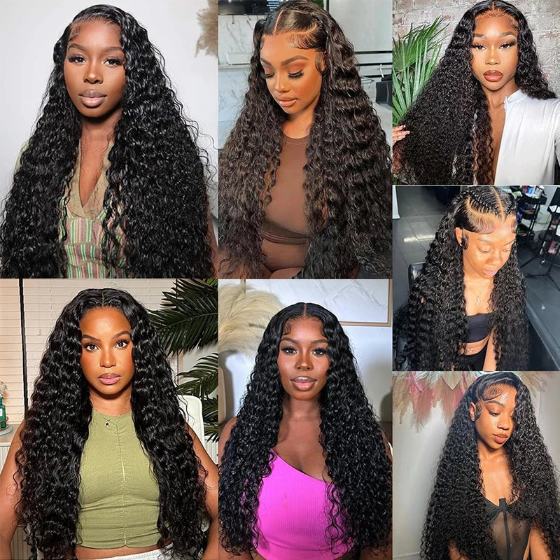 200% Density 40 Inch Glueless, Put On and Go, 5x5 Lace Closure Deep Wave 13x4 3x6, No Glue Needed Ready To Go Human Hair Wig