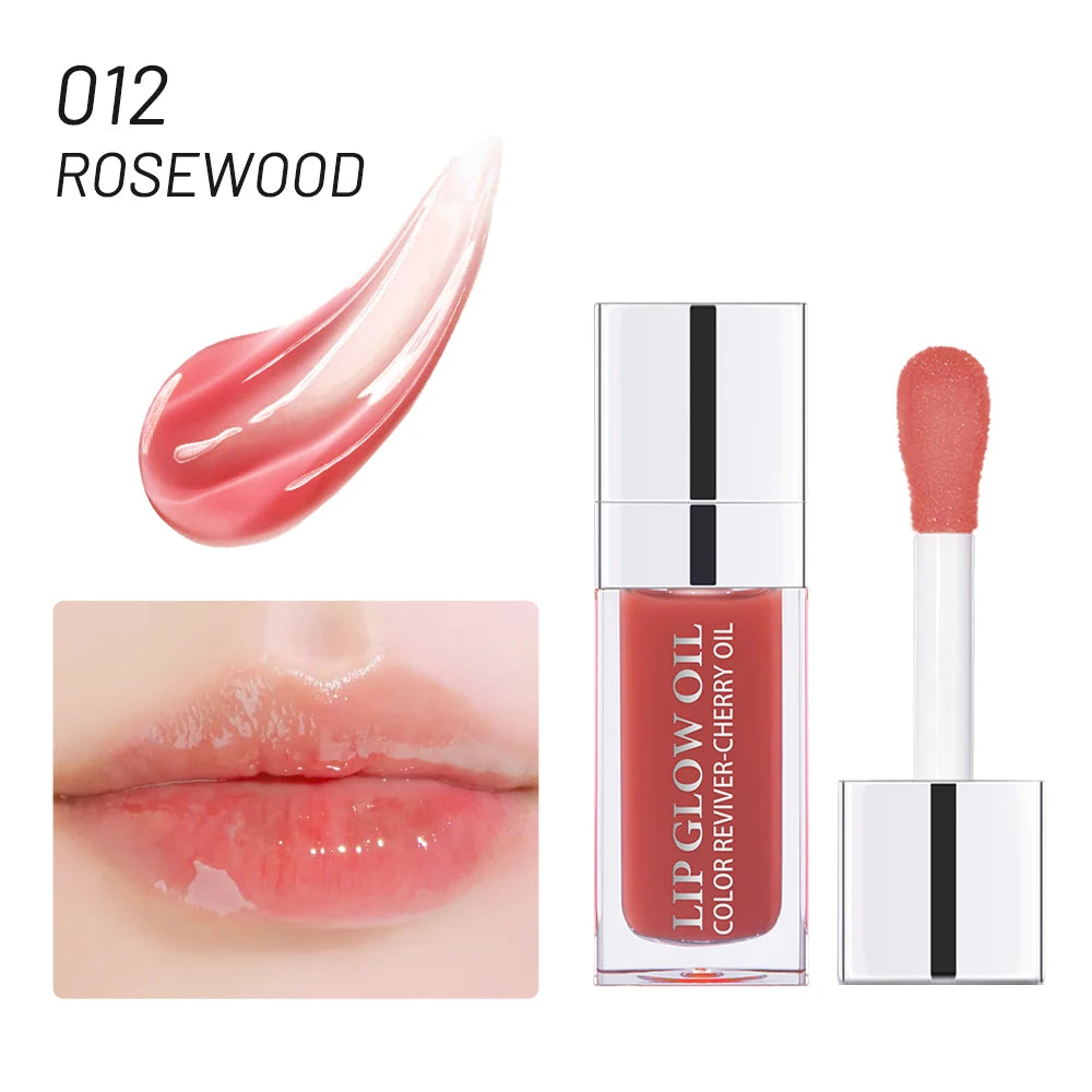 Crystal Jelly Lip Glow Oil 6ml Moisturizing Plumping Lip Gloss, Sexy Plump Lip Glow Oil Tinted Lips.