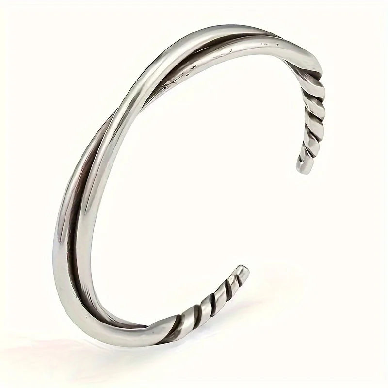 1PC Twisted Wire Bangle Bracelet - Waterproof Unisex