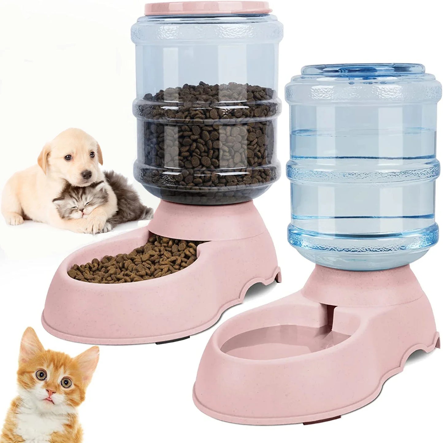 Automatic Water Dispenser Large Capacity Pet Feeder Small Dog Food Bowl and Cat Feeder Drinking Bowl Pet Feeding Drinker Water Bowl