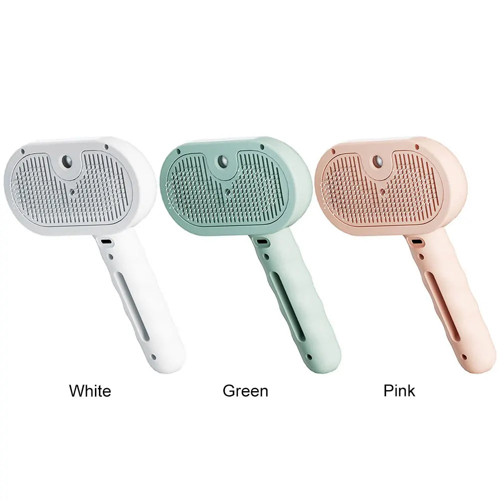 3 in 1 Cat Steam Brush Rechargeable Pet Hair Cleaning Brush Comb for Shedding & Grooming