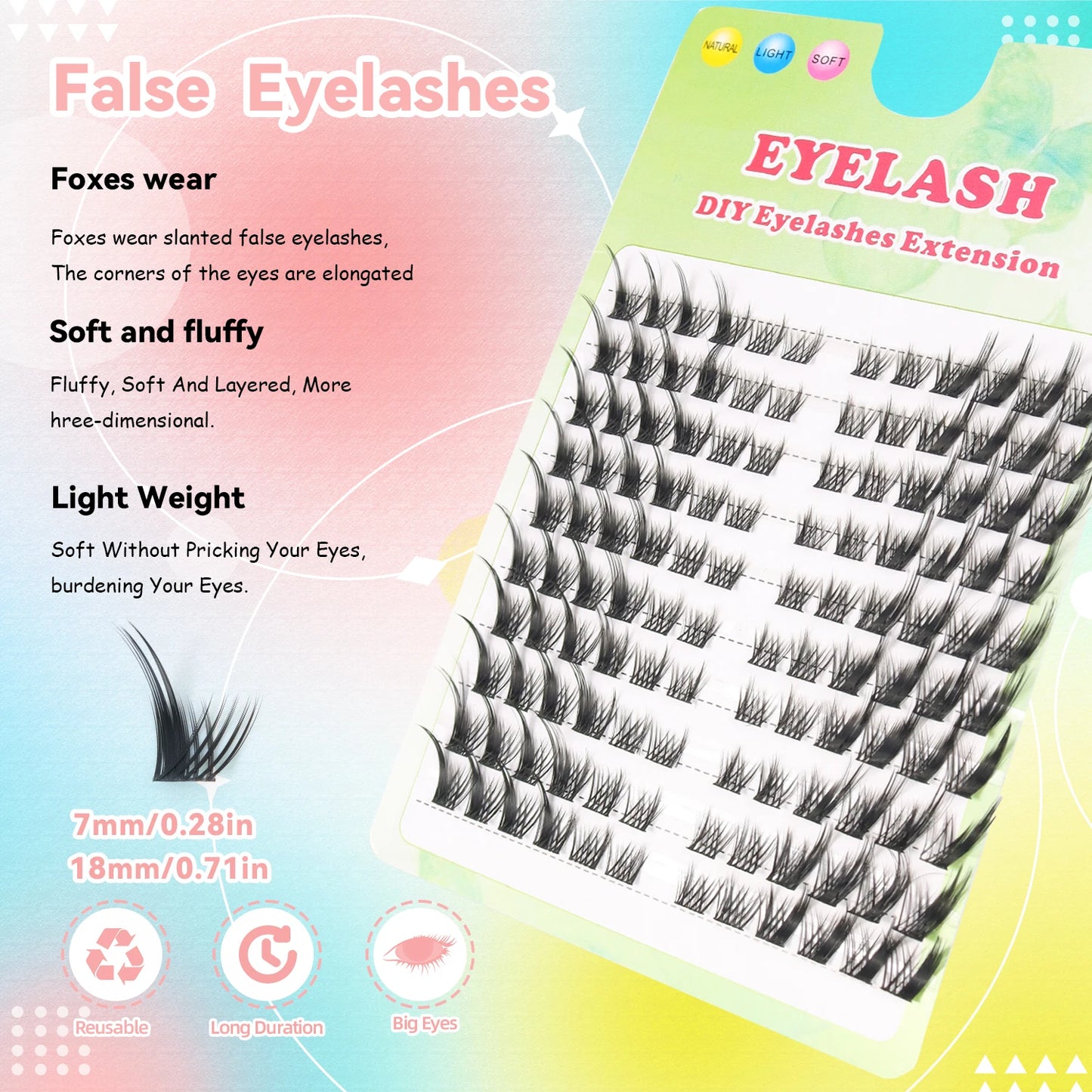 Lash Clusters Eyelash Extensions 120 Pcs Eye Individual Lashes Extension