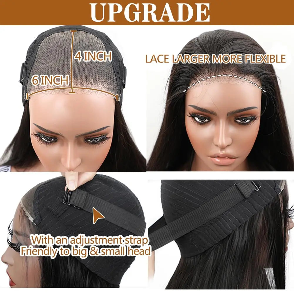 Wear Go Glueless Body Wave Human Hair Wigs 30 32 Inch 6x4 5×5 HD Lace Closure Pre-Plucked Pre-Cut Wigs