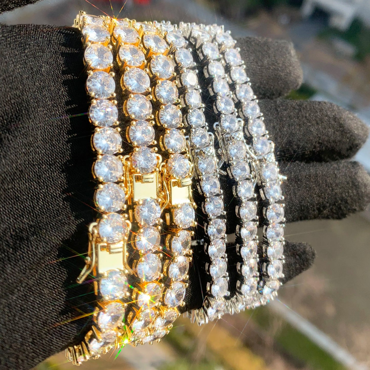 CUC Tennis Chain Bracelet For Women/Men Gold Silver Color 1 Row Cubic Zirconia 3mm 4mm 5mm 6mm