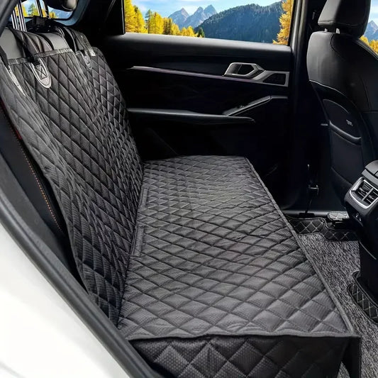 Advanced Pet Car Seat Cushion, Rear Seat Car Seat Cover, Waterproof, Anti-Slip, Suitable for Most Cars, Trucks, SUVs, Color Black