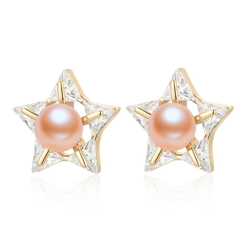 Real Natural Freshwater Pearl Earrings