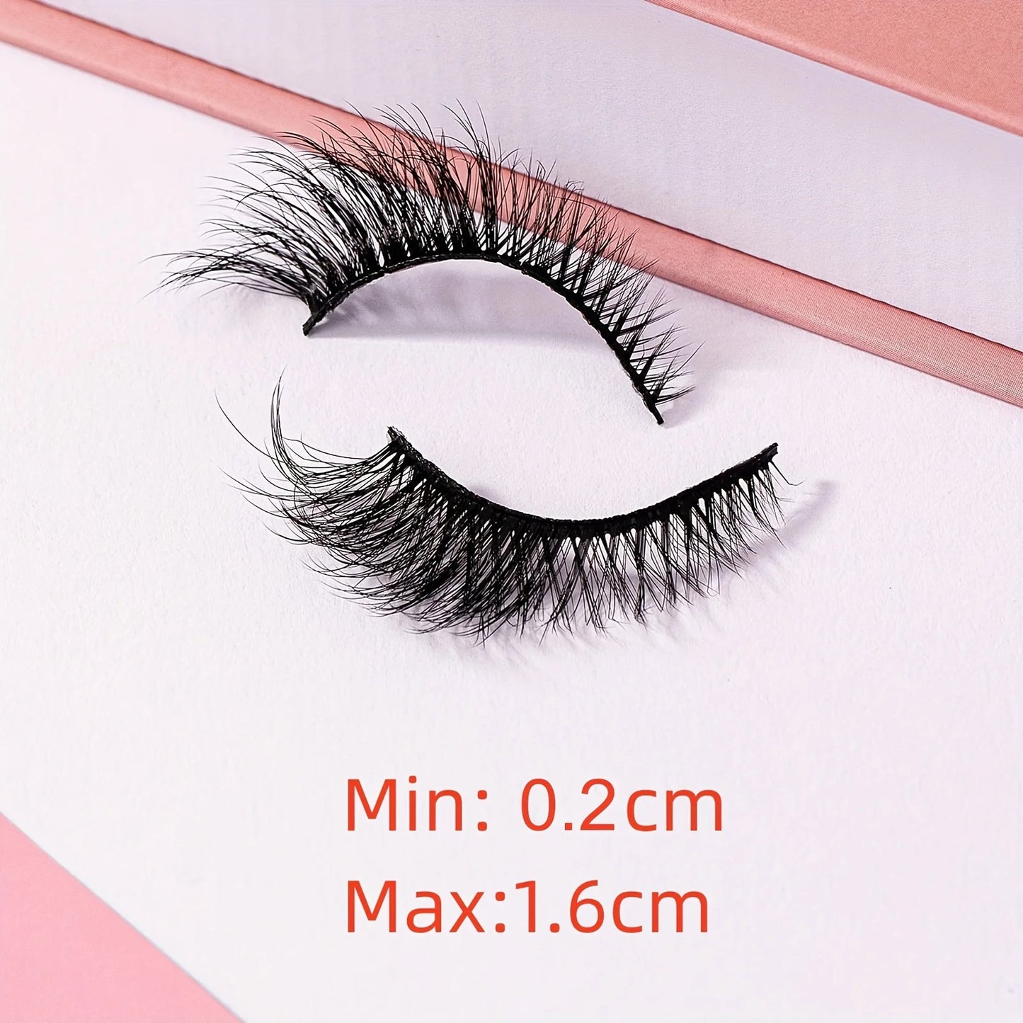 5 Pairs Full False Lashes Cat Eye Look 15mm Tail Elongated Eyelashes