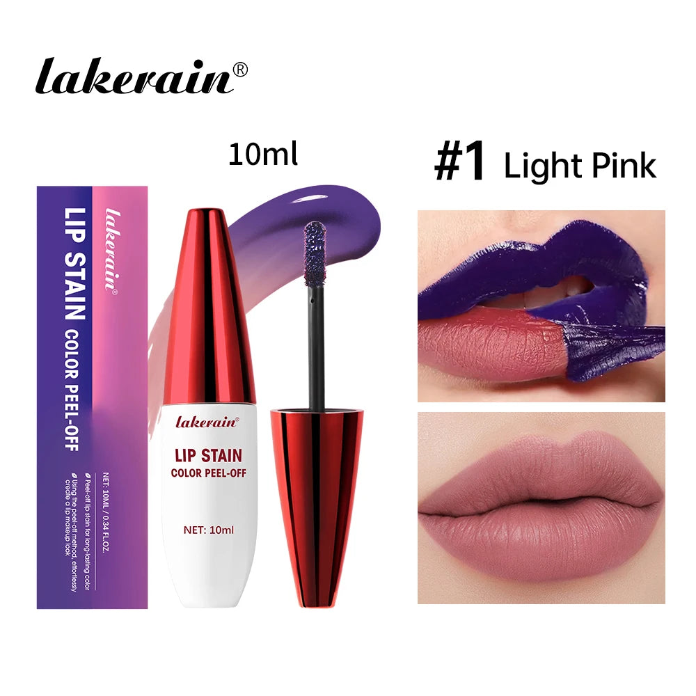 Peel Off Lip Gloss, Matte Natural Mist Lip Tinted, Waterproof Long Lasting Lipstick, Tear Contour Stain Cosmetic