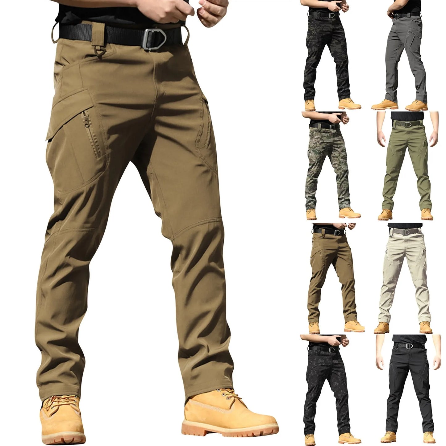 Outdoor Stretch Water-Resistant Hiking and Wear-Resistant Camouflage Pants