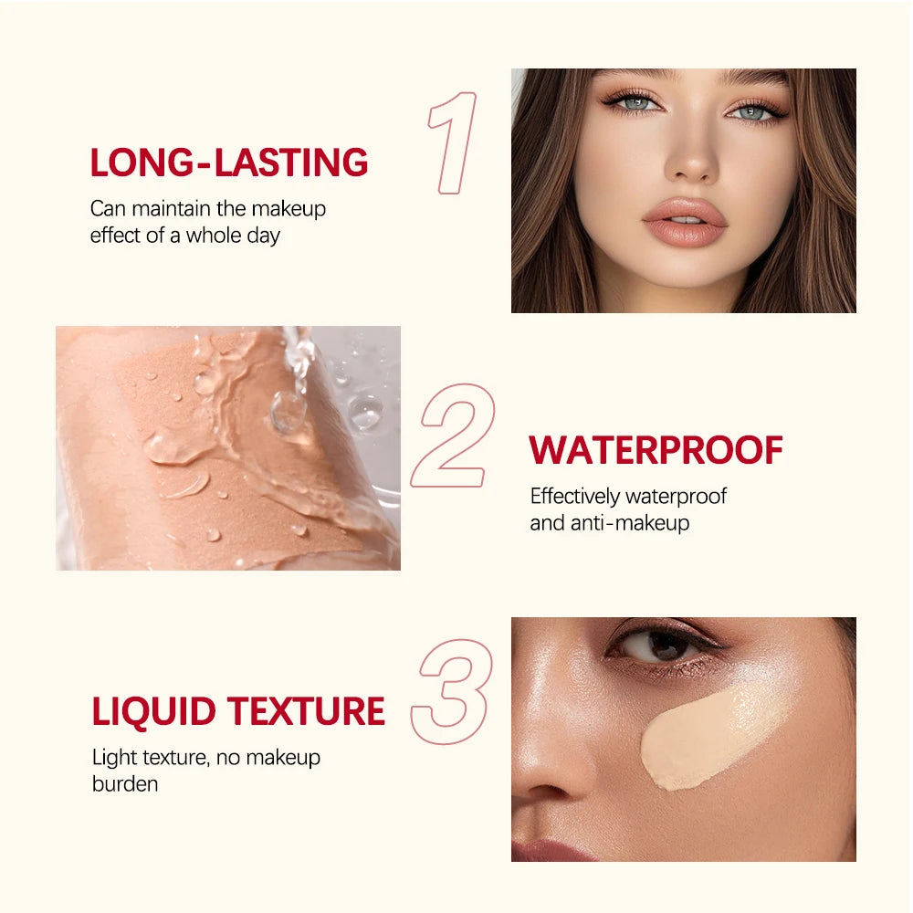 Matte Base Blur Balm Soft Light Focus Matte Cream Coverage Concealer, Waterproof Long-lasting Natural Foundation Cosmetics Makeup