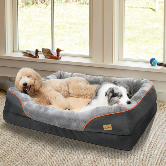 Large Dog Bed Soft Comfortable Anti-Allergy Warm Fleece, Removable Washable Cover Pet Bed Waterproof.