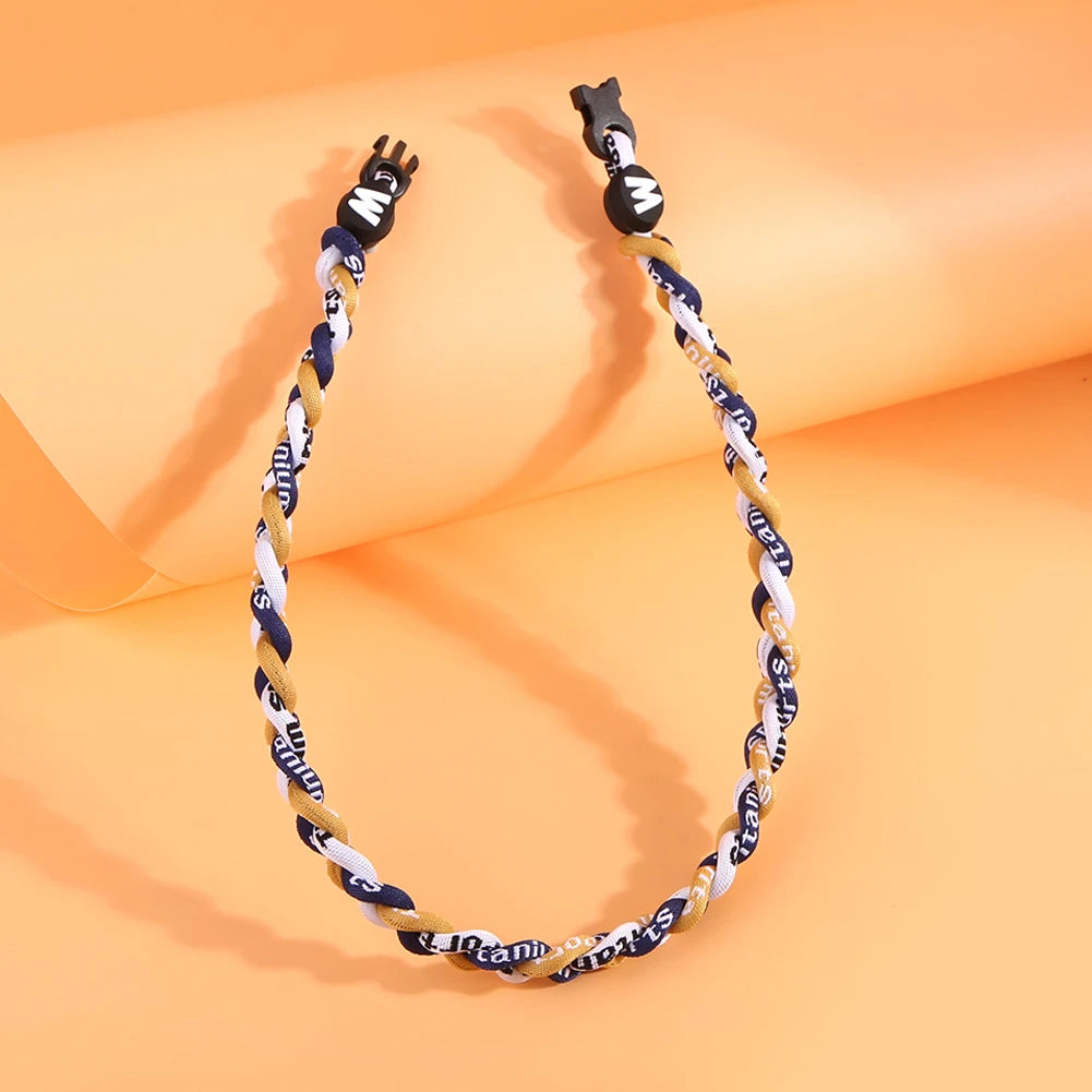 Baseball Necklace Three Braided Rope Necklace for Teenager Baseball Sports Team