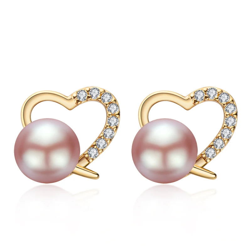Real Natural Freshwater Pearl Earrings