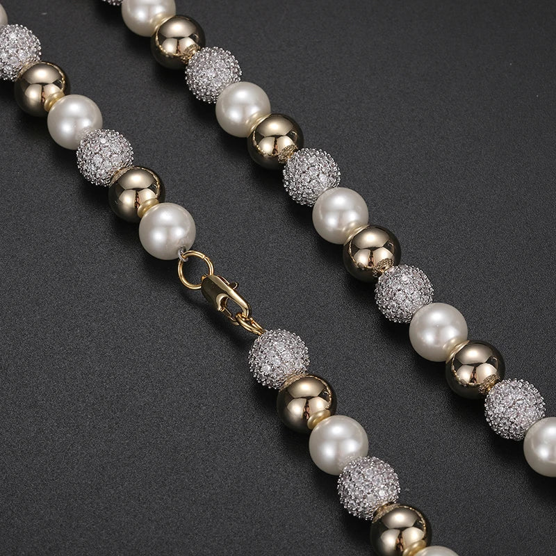 Fashion Imitation Pearl Necklace Cubic Zircon Bal Fashion Jewelry