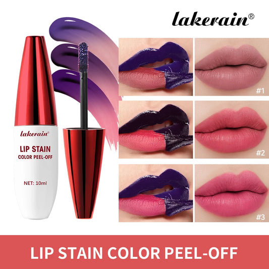 Peel Off Lip Gloss, Matte Natural Mist Lip Tinted, Waterproof Long Lasting Lipstick, Tear Contour Stain Cosmetic