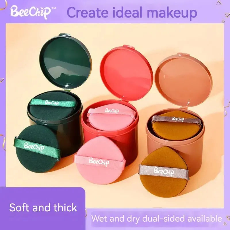 7PCS Powder Puff Prevents Bacteria Buildup, Powder Puff Storage Box, Evenly Applies Makeup Create A Flawless Makeup Look