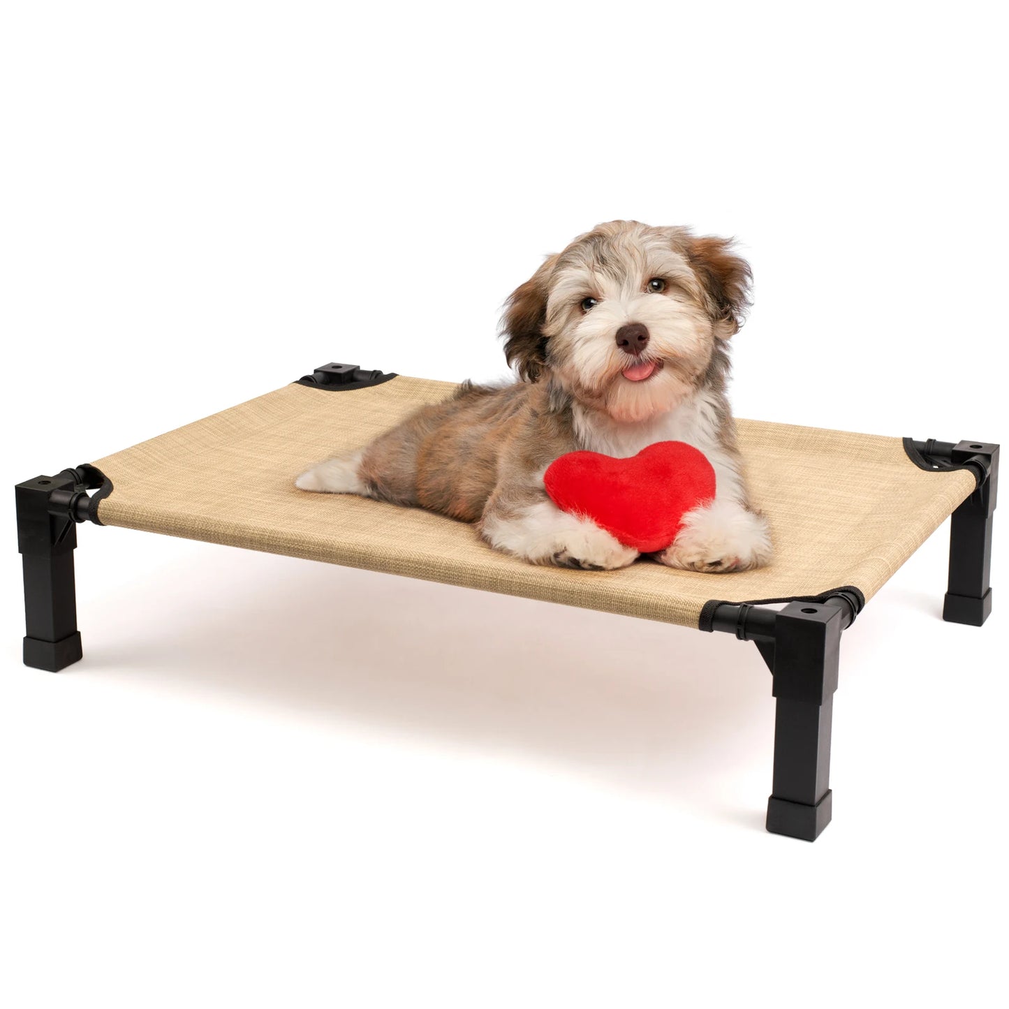 Elevated Cooling Raised Pet Cot, Chew Proof, Washable Breathable Mesh and Metal Frame