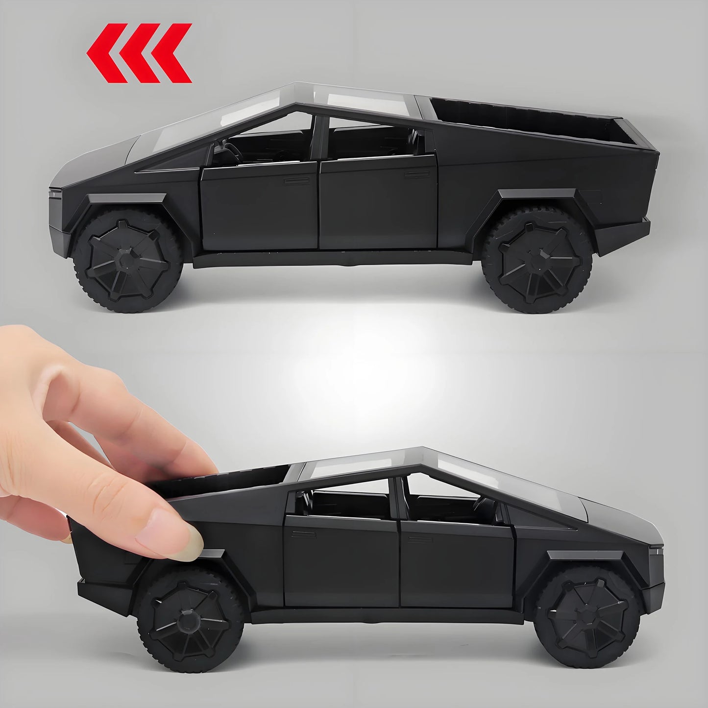 1:32 Cyber truck Pickup Toy, Alloy Off-road, Die-cast Metal Model Sound and Light Return for Children.
