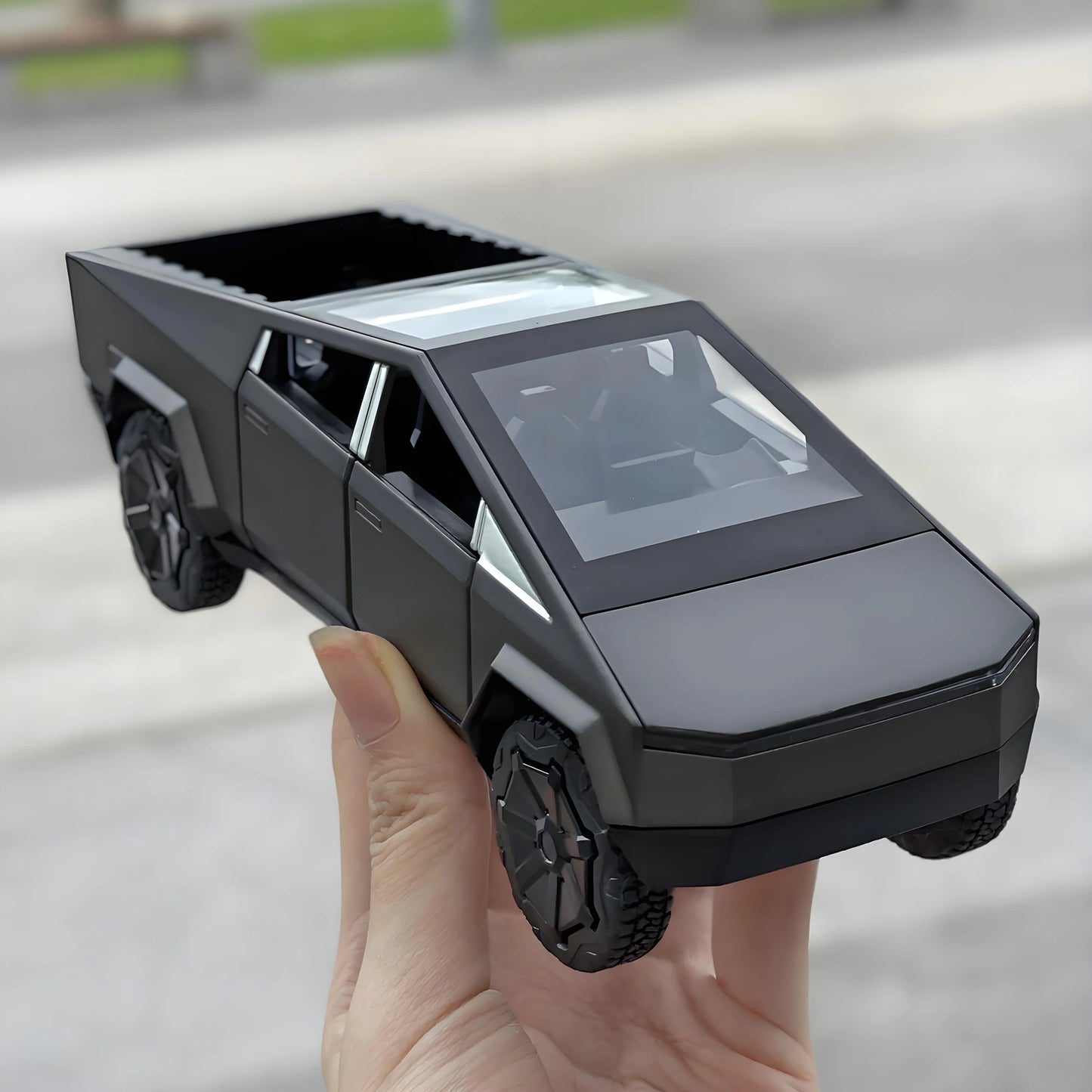 1:32 Cyber truck Pickup Toy, Alloy Off-road, Die-cast Metal Model Sound and Light Return for Children.