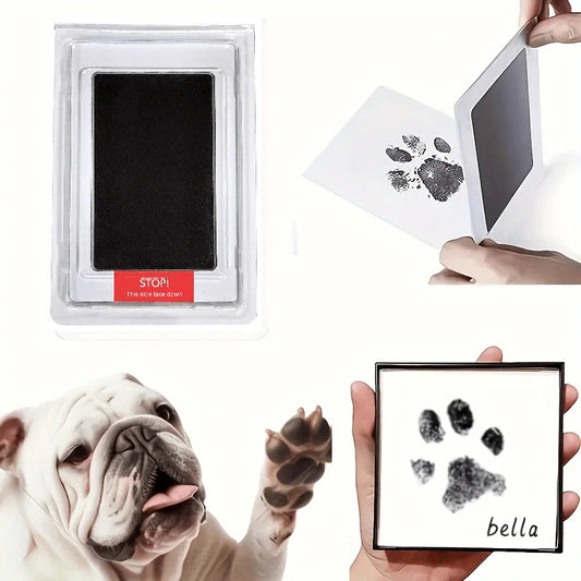 Pet Paw Print Commemorative Ink Pad, og or Cat Pet Owner Keepsake, DIY Inkless Handprints and Pet Pawprint Impression Making Kit