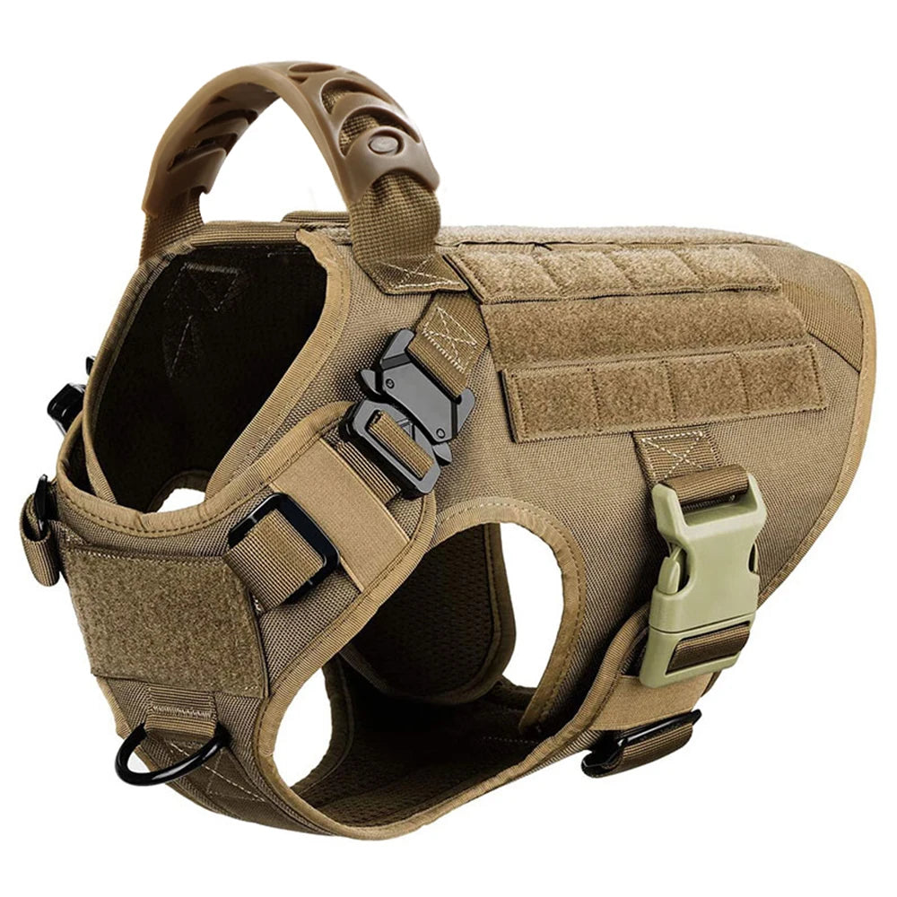 Large Dog Harness and Leash Set Pet German Shepherd and Malinois Training Walking Vest, Dog Harness and Collar for Medium and Large Dogs