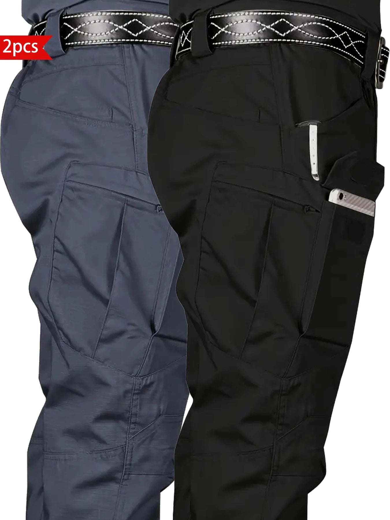 Men's cargo underpants, El Pants, Large Size, bottom ankle twill pants, work adjustment fit easy pants