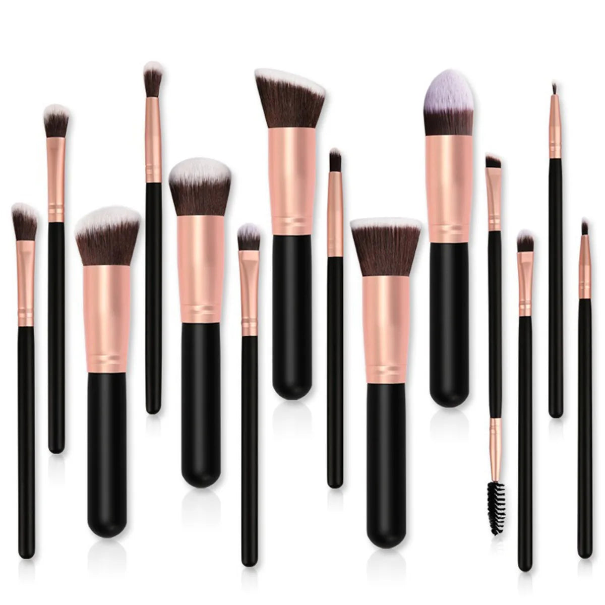 14Pcs Makeup Brush Set for Beginners, Soft Bristle Powder Brush, Blush Eye Shadow Beauty Tools, Buy 14pcs Brush Get 1 Free Sponge