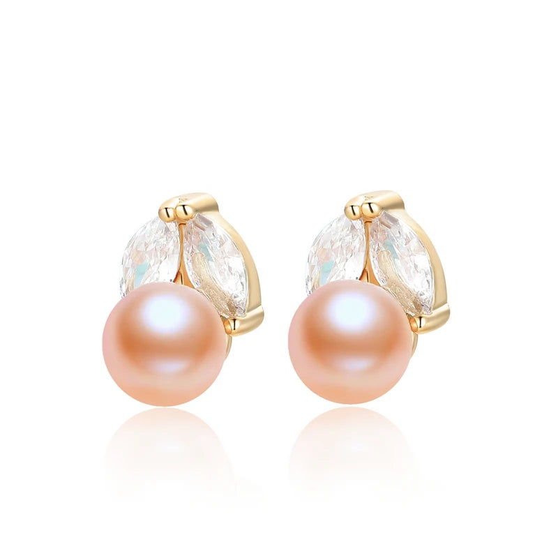 Real Natural Freshwater Pearl Earrings