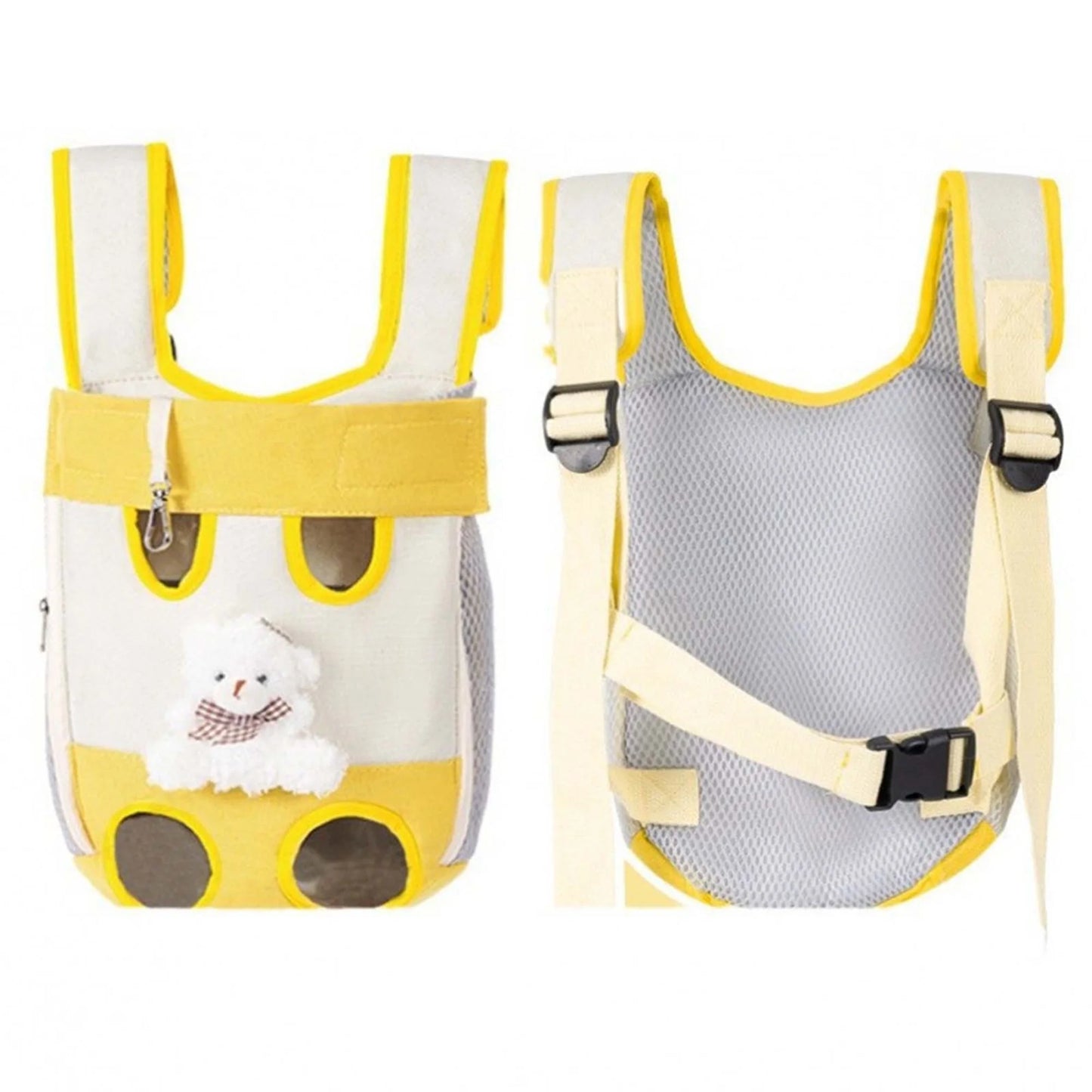 Portable Dog Carrier Backpack Hands-Free Pet Travel Bag with Adjustable Straps Breathable Front and Back Cat Carrier