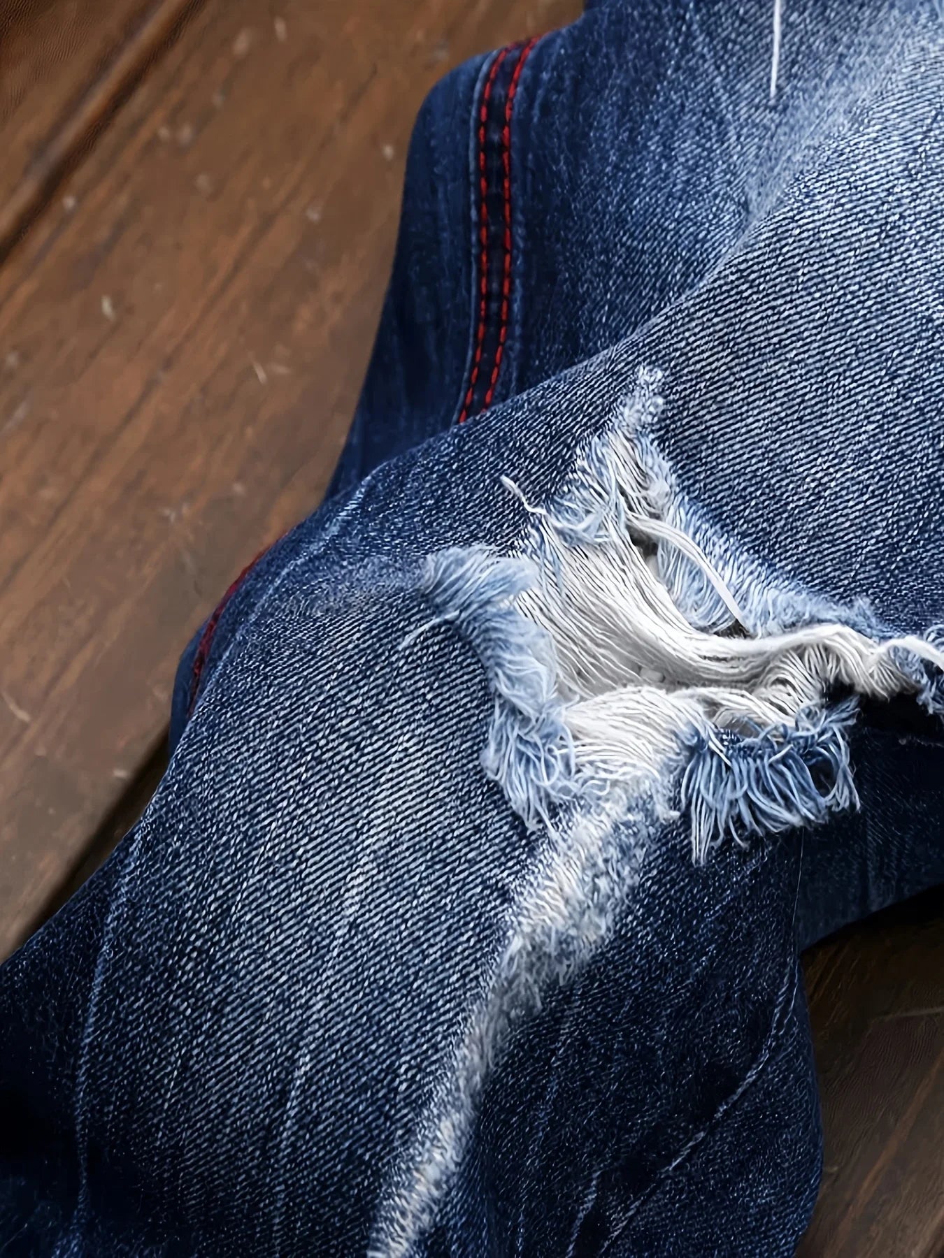Men's Ripped Straight Trendy Jeans