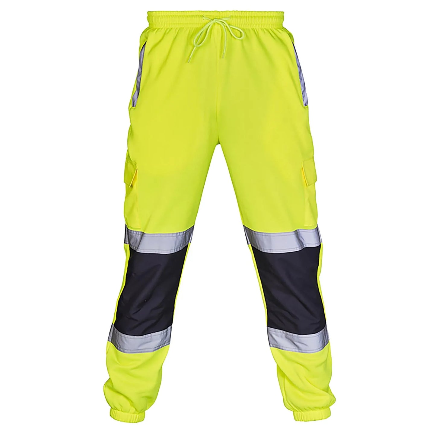Reflective Stripes Strips Men Work Hi Vis High Visibility Work Wear Road Construction Safety Trousers