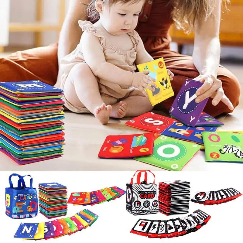Toddler Soft Books, Alphabet Number Bath Cloth Books, Portable Early Childhood Enlightenment Books for Kids