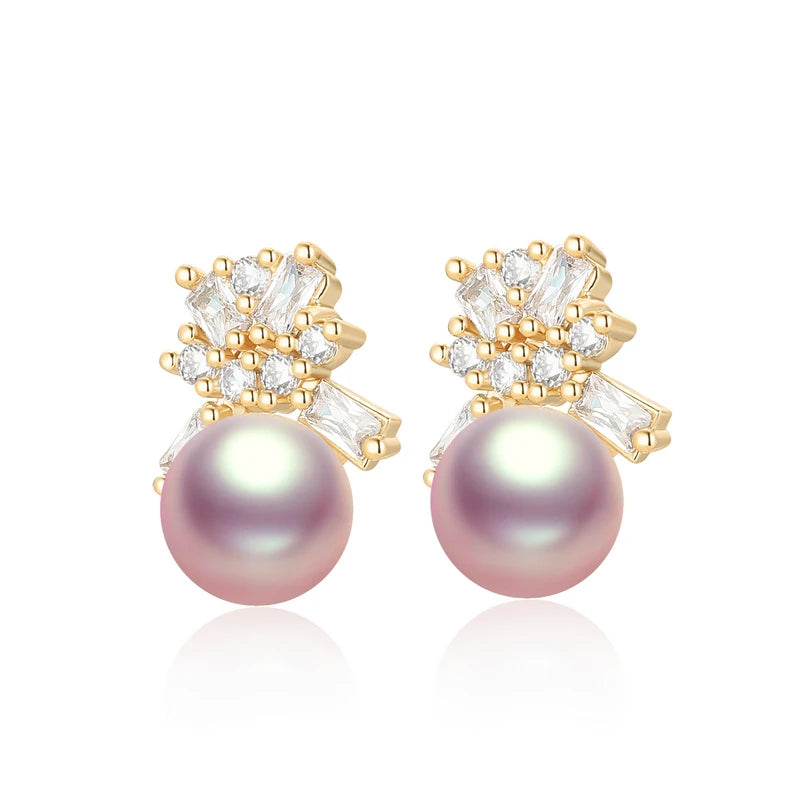 Real Natural Freshwater Pearl Earrings
