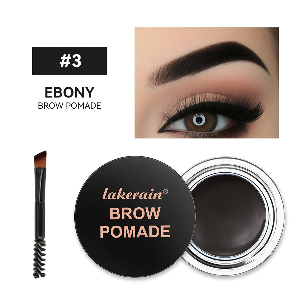 Long-lasting Eyebrow Enhancers Makeup, 6 Colors Waterproof 3D Natural Eyebrow Pomade Eyebrow Gel with Brush, Professional Makeup