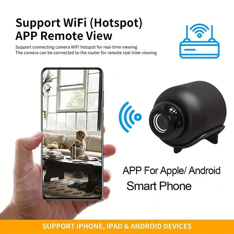New X5Mini Night Vision 1080P Wireless Surveillance Camera, Lightweight Clear Portable Motion Detection, Premium Quality