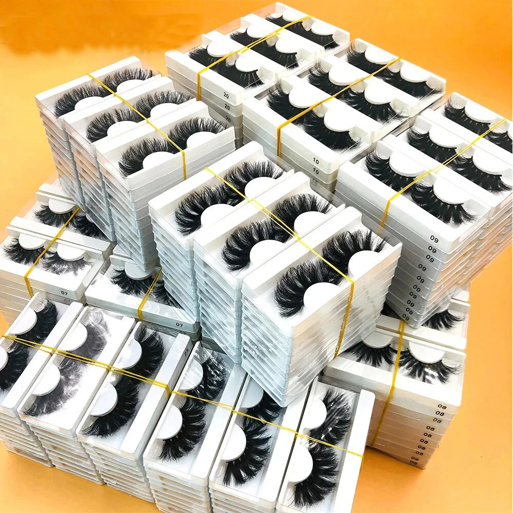 Wholesale 25MM Long 3D Mink Lashes Fluffy False Eyelashes
