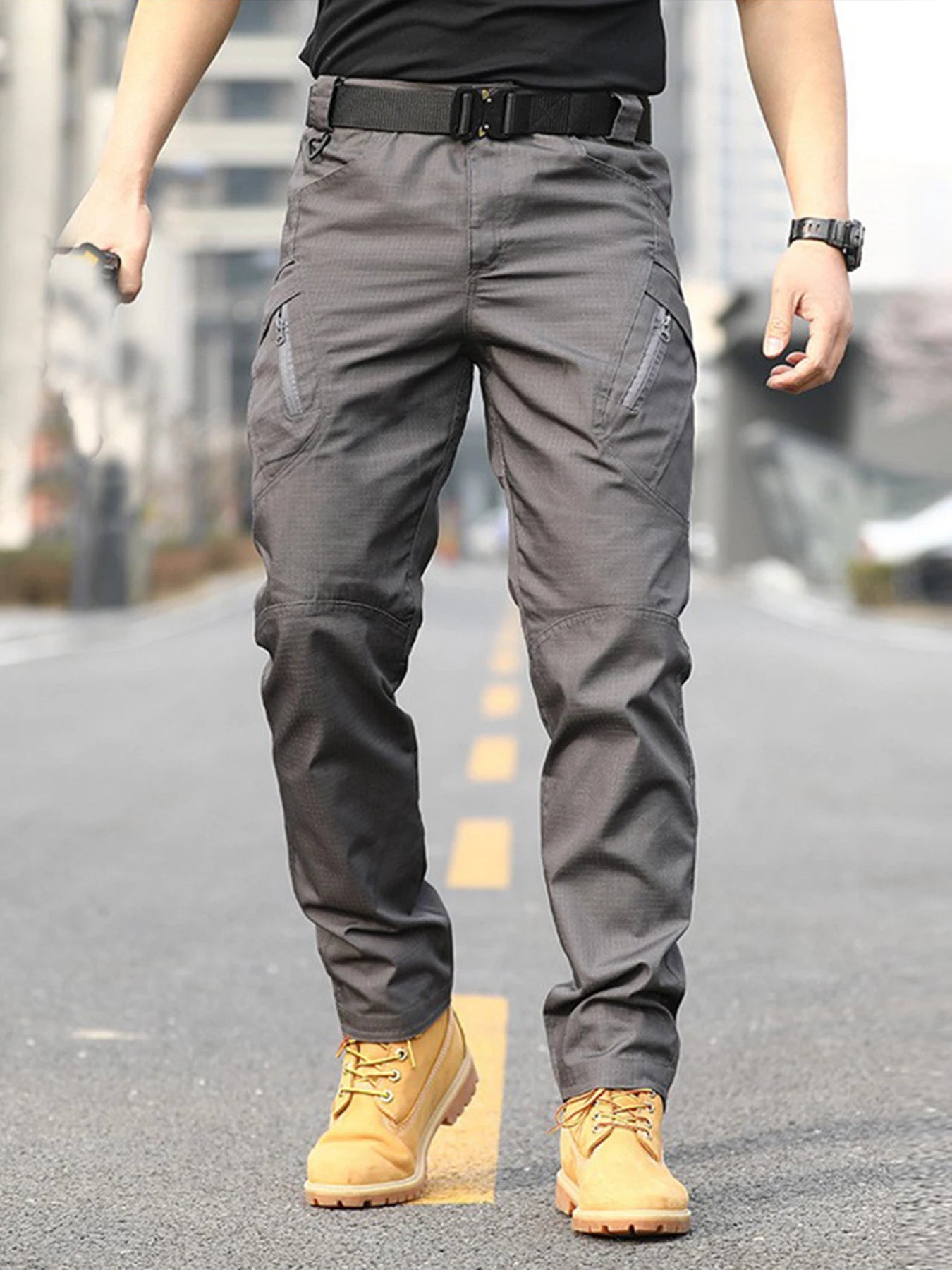Men's Cargo pants, Large Size twill adjustment fit easy pants